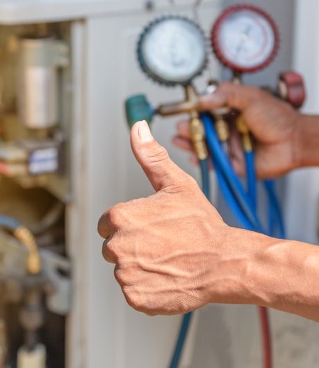 Technician giving thumbs up